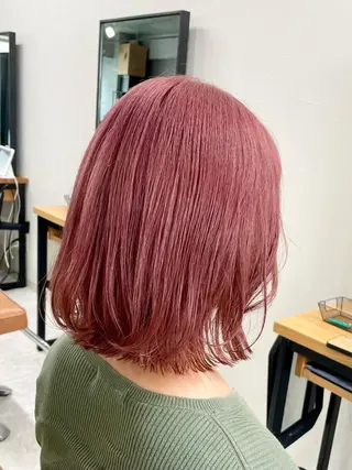 ミディアム カラー メンズモテパーマ💙 fuwaのヘアスタイル