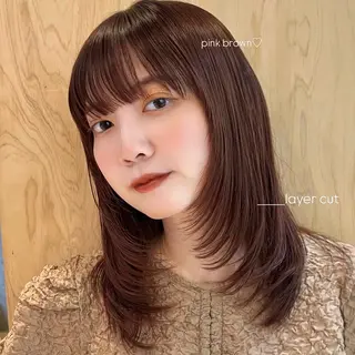 ミディアム 暖色/柔らかヘア 🩰ayano♡のヘアスタイル