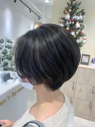 ショート カラー ボブ/美髪矯正 /佐藤　奈巳のヘアスタイル