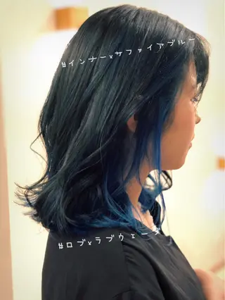 ミディアム カラー パーマ ✖️リーアキト LEEAKITO✖️のヘアスタイル