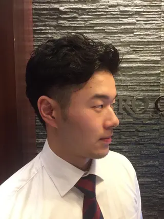 ショート パーマ メンズ 池田 有輝士のヘアスタイル