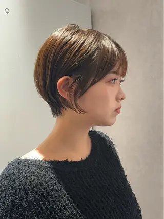 ショート 結べるレイヤーカット /カラー/あさかのヘアスタイル