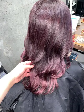 カラー 暖色/ハイトーン/ カラー/HBLのヘアスタイル