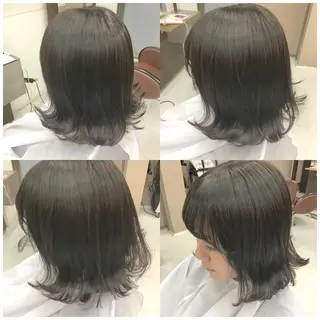 ミディアム カラー パーマ ヘアアレンジ ハイトーン特化🤍 浦住のヘアスタイル