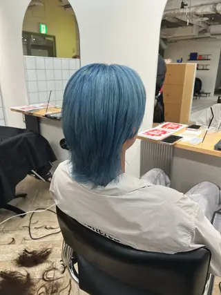 ショート カラー メンズ ベージュ/髪質改善 新潟/万代/井上佑のヘアスタイル