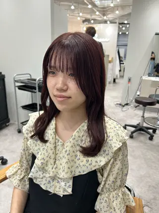 ミディアム カラー ヘアアレンジ ボブ /ニュアンス/ satomi🧸💖のヘアスタイル