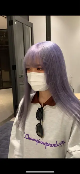 ロング カラー れい🫧 ハイトーン特化のヘアスタイル