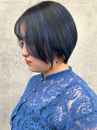 ショート カラー ボブ/ゆるふわ ボブパーマ/とういのヘアスタイル
