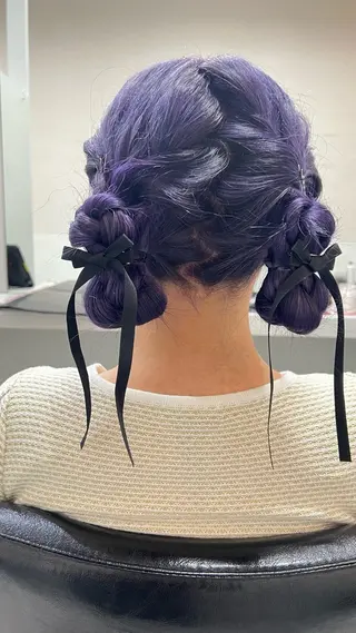 ロング カラー ヘアアレンジ 🎀tokute ナオ🧸のヘアスタイル