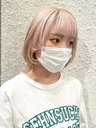 ミディアム カラー 透明感・艶カラー/ 坂田友梨奈のヘアスタイル