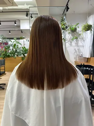 ロング 切りっぱなし/髪質 改善矯正/さやか🫧のヘアスタイル
