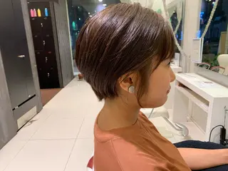 ショート カラー パーマ ヘアアレンジ 葛西 縮毛矯正のプロ ブリーチ矯正 青木俊のヘアスタイル