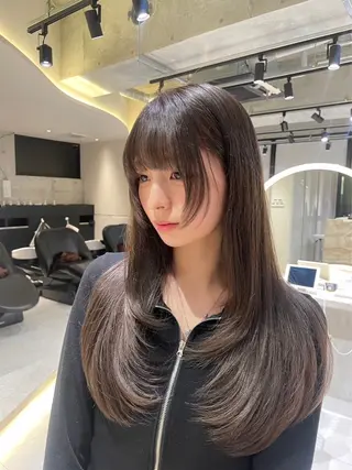 ロング カラー レイヤー/縮毛矯正 のマスター【タケル】のヘアスタイル