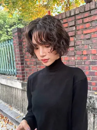 ショート カラー パーマ ＊UNU＊ RICOのヘアスタイル