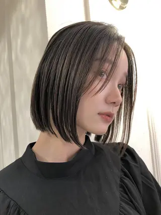 ショート カラー 縮毛矯正×艶髪カラー 髪質改善/三ツ木のヘアスタイル