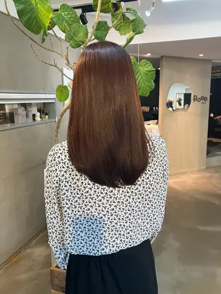 セミロング カラー 【ツヤ髪特化】 スズキアキエのヘアスタイル