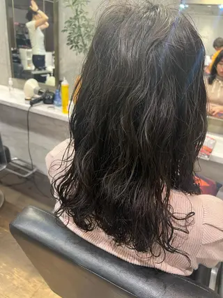 セミロング パーマ 松井美樹/似合わせ ガーリー・韓国のヘアスタイル