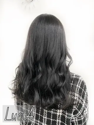 ロング ヘアアレンジ カラー LuciA/エクステ カラーのヘアスタイル