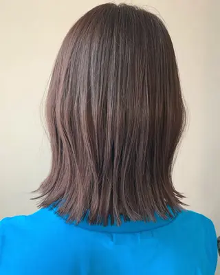 ミディアム カラー hub hair レイヤー/透明感のヘアスタイル