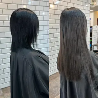 ロング カラー ヘアアレンジ ⭐️エクステ指名 No.1⭐️高頭のヘアスタイル