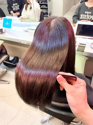 セミロング パーマ 艶髪と透明感を ‼️/若林のヘアスタイル
