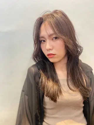 セミロング 岐阜1番韓国ヘア/ 星羅/23°のヘアスタイル
