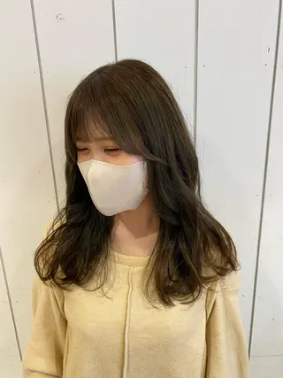 セミロング カラー ヘアアレンジ 🫧顔周りカット 🫧樫村優香のヘアスタイル