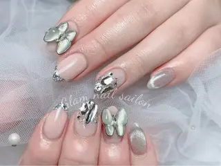 ネイル エツメ💅 長さだし🎀デザインのネイルデザイン