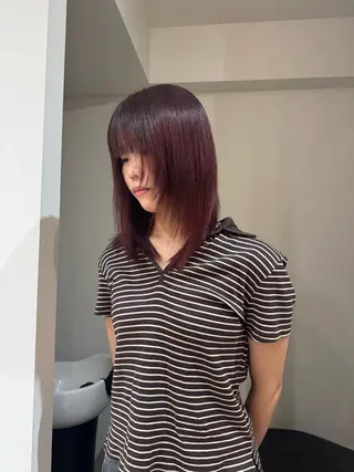 セミロング カラー 大人な抜け感レイヤー remi🖤のヘアスタイル