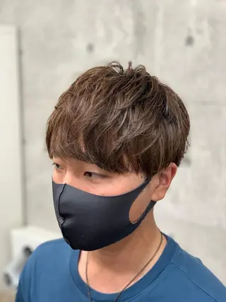 ショート カラー パーマ メンズ クセを最大限に活かす メンズパーマ奈良大祐のヘアスタイル