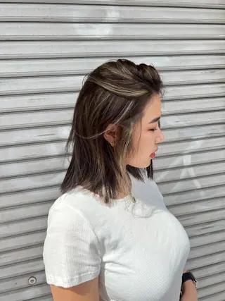 ミディアム カラー ヘアアレンジ チャンモリパーマ/韓 国/Minami🦋のヘアスタイル