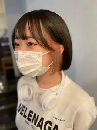 カラー ヘアアレンジ ミディアム パーマ newi 川崎店のヘアスタイル