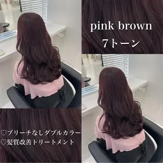カラー 🤍ブリーチなし ブラウンhimi🤍のヘアスタイル
