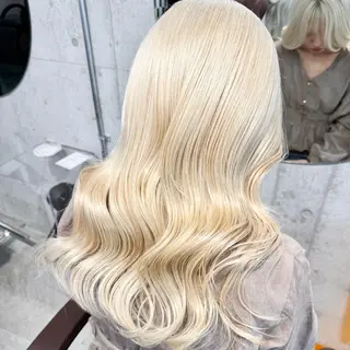ロング カラー パーマ ヘアアレンジ メンズ キッズ 💖オタク美容師 ꒰ঌ♡モモ♡໒꒱のヘアスタイル