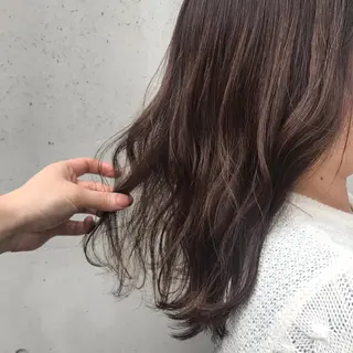 セミロング カラー パーマ ニュアンスパーマ/ レイヤー/茶屋町のヘアスタイル