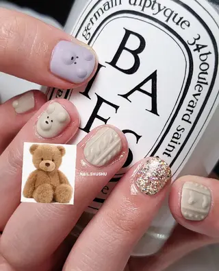 ネイル 3dパーツ/流行り 👧shushu❤️のネイルデザイン