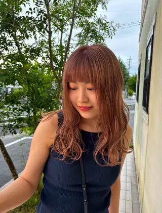 セミロング カラー レイヤー×髪質改善 hinanoのヘアスタイル