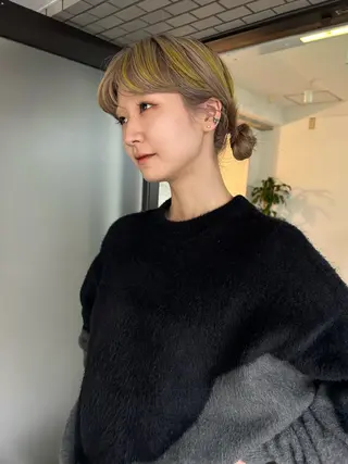 セミロング カラー 竹内 柚子のヘアスタイル