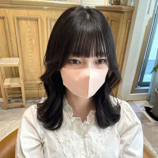 ミディアム 木屋元一/透明感 /前髪/ショートボブのヘアスタイル