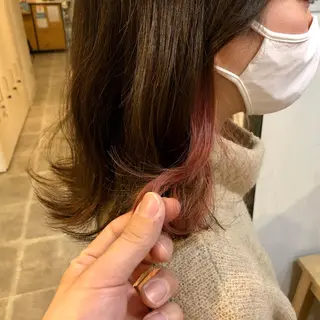 セミロング カラー カット✂️カラー🌈 はお任せ✨　芳賀　要のヘアスタイル