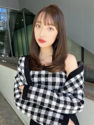 セミロング 似合わせカラーの達人 ダブルカラー/森栄範のヘアスタイル