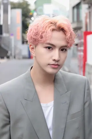 ショート カラー ヘアアレンジ メンズ Ryo横浜韓国ヘア/ 曲がる縮毛矯正特化のヘアスタイル