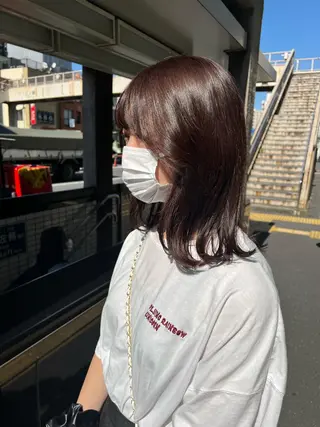 ミディアム カラー miku 三ノ輪のヘアスタイル