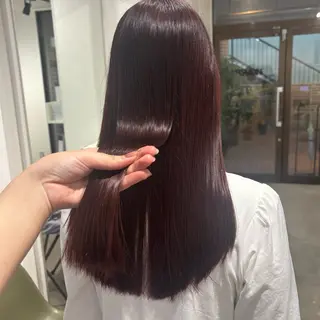 セミロング カラー 髪質改善ストレート /暖色カラー🎀🪞のヘアスタイル