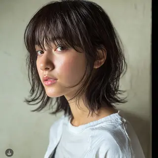 ミディアム メンズカットモデル 今川茉綾のヘアスタイル