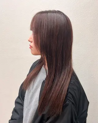ロング カラー 後藤紗英/髪質改善 /オリーブベージュのヘアスタイル