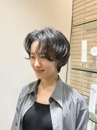 ショート パーマ ちあい🌈 アトリエJDパリのヘアスタイル