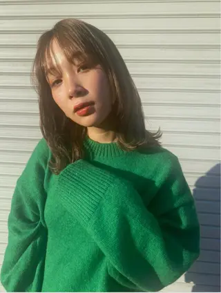 ロング カラー 小顔レイヤー/ ベージュ🤍Rieのヘアスタイル