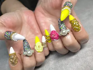 ネイル yu-a  スカルプ ネイルのネイルデザイン