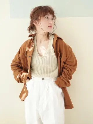 ミディアム ヘアアレンジ 花井 啓好のヘアスタイル
